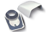Aérateur à clapet, capot ABS blanc L:6" avec tuyau