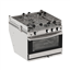 Cuisinière inox 3 feux gaz sur cadran