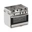 GRAND LARGE, Cuisinière 3 feux gaz inox, Allumage intégré, Avec Grill