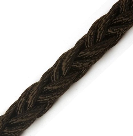 8 Strand Rope, Plaited Nylon 3/4” (19mm) Black per Foot 400' Roll