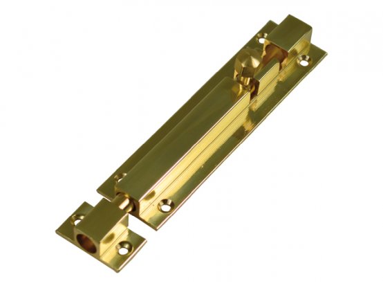 Barrel-Bolt, 4" Brs Polished