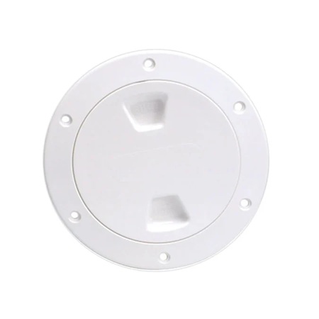 Deck Plate, 6″ Screw-Out Passage OutØ8.125″ White