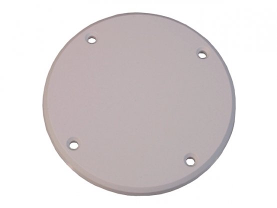 Cover Plate, o0:6-3/8 4Screw-Holes ABS wHITE