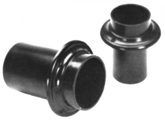 Exhaust Thru Hull, Fiberglass with Rubber Flap Ø3″ Black