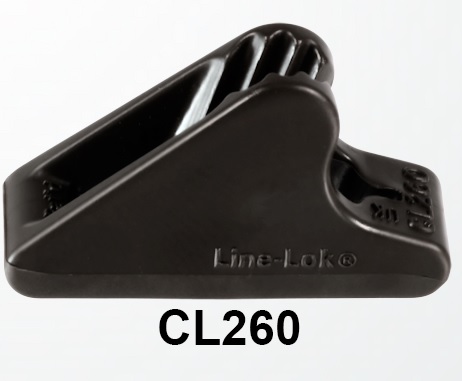 Clamcleat , Line-lok 2-5mm black Nylon
