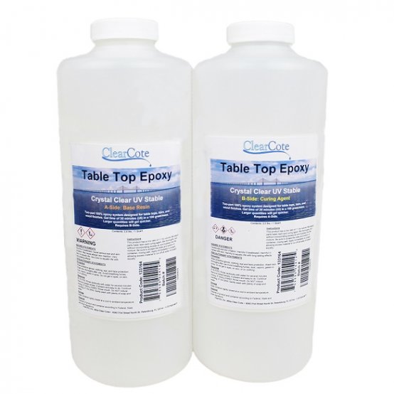 Résine pour plateau de table, résine époxy cristalline/dureté