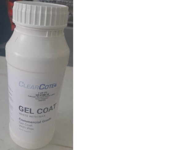 Gelcoat, avec cire et durcisseur, quart blanc