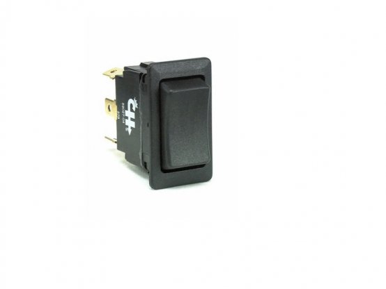 Rocker-Switch, SPDT (On)-Off-On Plast Bk