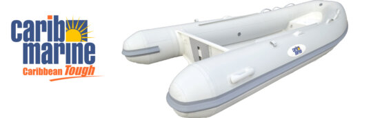 Annexe, 3,8 m (12’5″), coque en aluminium, revêtement Hypalon gris clair, avec coffre avant