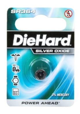 Pile à oxyde d'argent, type : SR364 (1 unité)