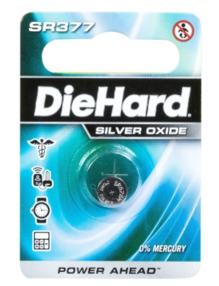 Pile à oxyde d'argent, type : SR377 (1 unité)