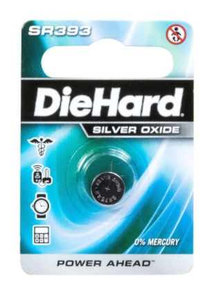 Pile à oxyde d'argent, type : SR393 (1 unité)
