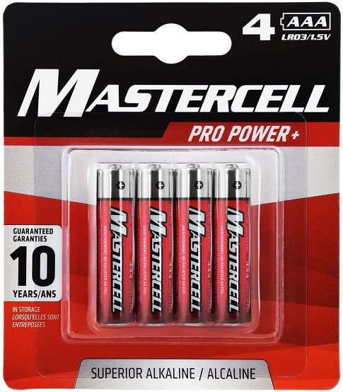 Piles alcalines, type AAA, lot de 4