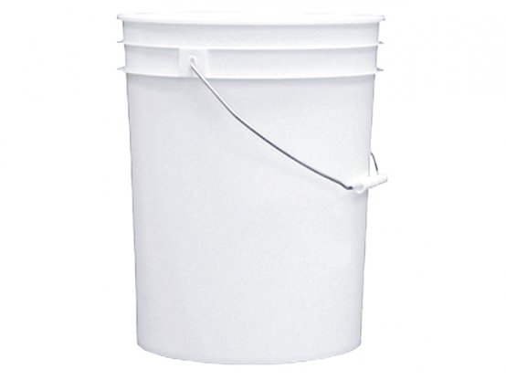 Pail, Bucket White Plastic 90mil 5 Gal