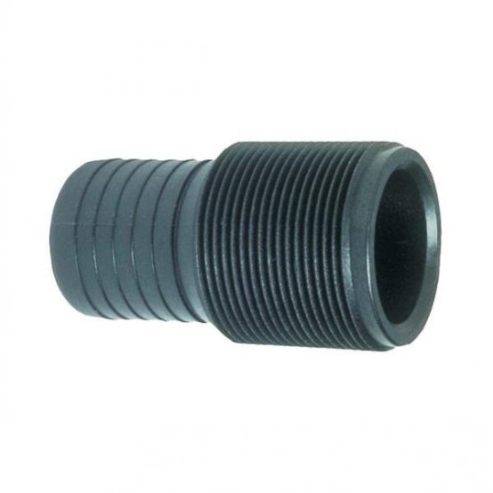 Tailpipe, Mrln 1-1/4Mpt to Barb:1-1/4 CF