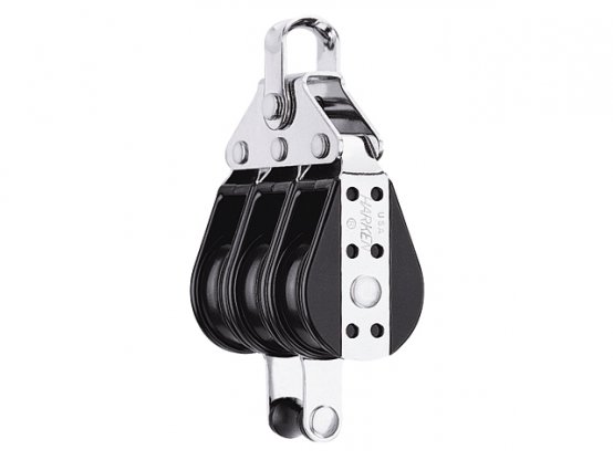 Bloc, tripl. 38 mm f/LineØ:10 mm Big Bullet avec Becket