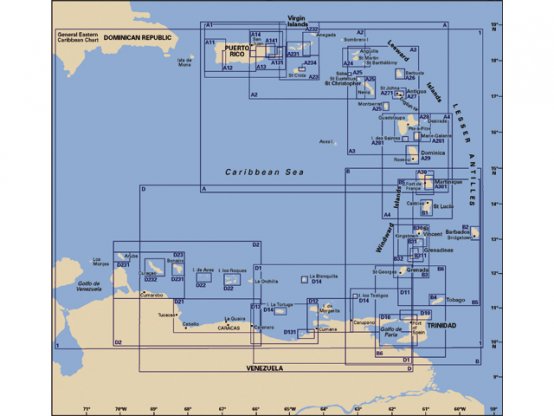 Carte des Grenadines : de Canouan à Carriacou