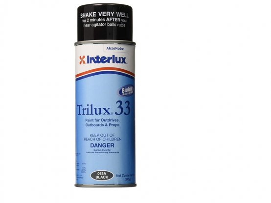 Antifouling Trilux pour hélice et transmission, aérosol noir de 355 ml