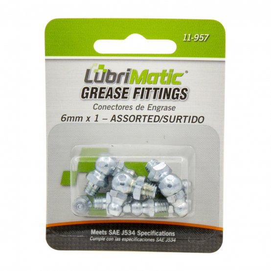 Kit de graisseurs, filetage métrique M6-1, lot de 7 pièces