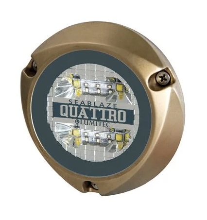Projecteur sous-marin LED Lumitec SeaBlaze Quattro - Bicolore - Blanc/Bleu