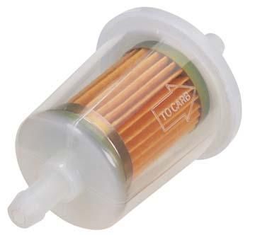 Filtre à carburant jetable en ligne avec 2 embouts cannelés :