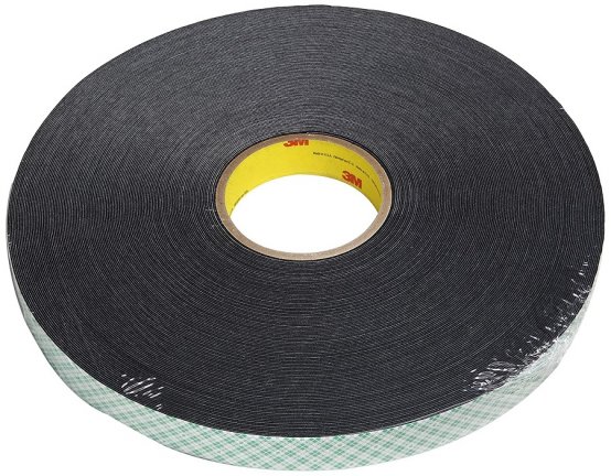 Double Sided Tape, Foam Thickness:1/32″ Width 1″ Length:72Yd