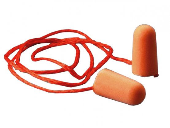 Bouchons d'oreilles en mousse, avec cordon orange 1110
