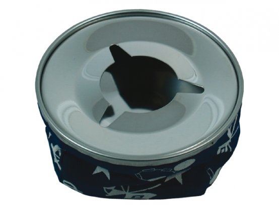 Cendrier pouf en acier inoxydable bleu