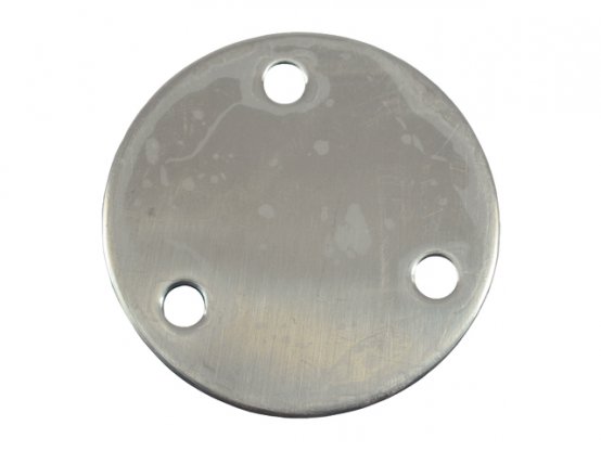 Base SS RndØ:73mm f/Soudure plate avec 3Scre