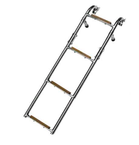 Ladder, 2+2Step Folding Stainless Steel