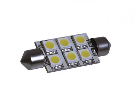 Ampoule LED, 12/24 V, feston 42 mm, 1,5 W, 10 W-E