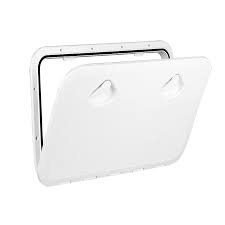 Trappe d'accès rectangulaire en plastique blanc, dimensions : 460 x 510 mm