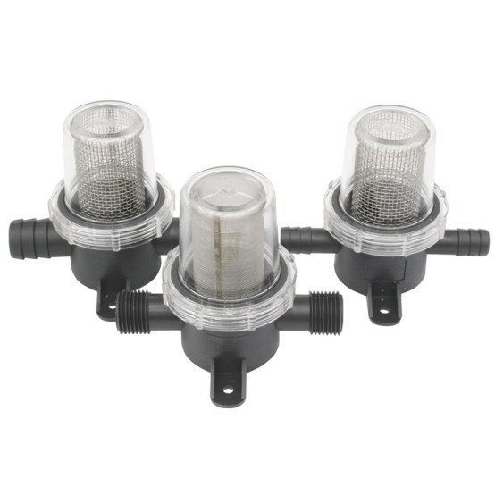 Strainer in-line w/ S.S. large mesh Filter for ∅19mm hose