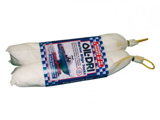 Sorbent Sock Set, Oil-Only White 3 Lenght:18" for Bilge Pair