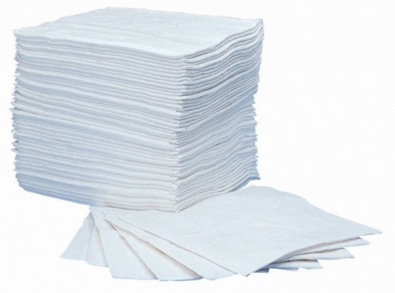 Sorbent Pad, Oil-Only White 15″ x 19″ Heavy-Wght