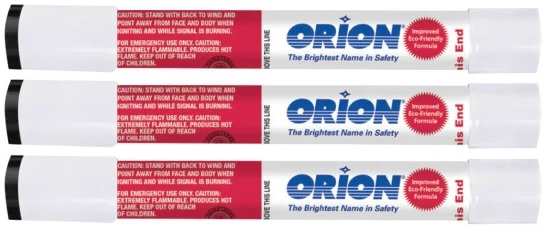 Ensemble de 3 fusées éclairantes, signal rouge portatif homologué par les garde-côtes américains