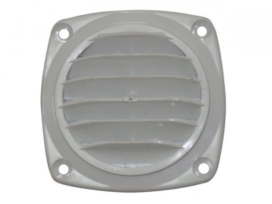 GRILLE PLASTIQUE BLANCHE, SANS MANCHON