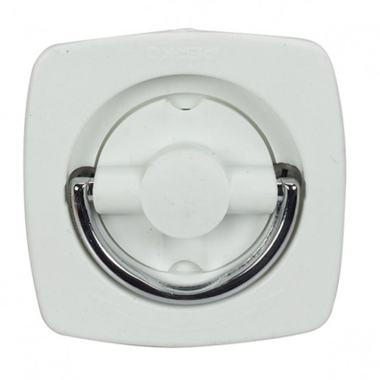 Loquet encastré, blanc 6,35 x 6,35 cm avec barre de verrouillage à came réglable