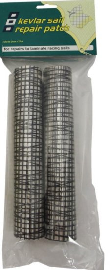 Ruban de réparation, Kevlar noir, 2 patchs 24 x 37 cm