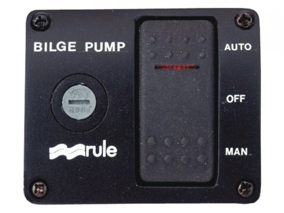 Panneau de commande à bascule 3 positions avec fusible et témoin lumineux