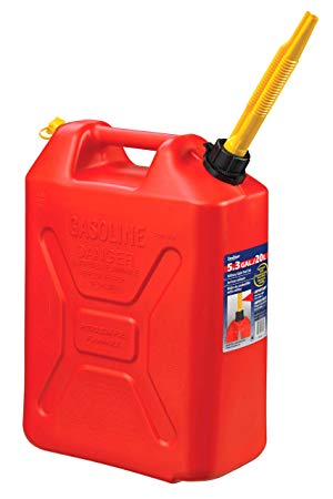 Carafe à gaz rouge haute de 5,3 gallons avec bec verseur auto-ventilé