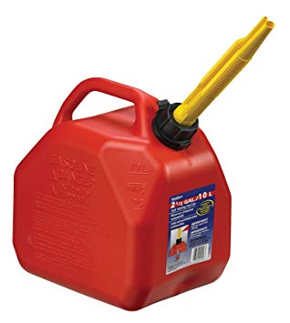 Carafe à gaz rouge carrée de 2,5 gallons avec bec verseur auto-ventilé