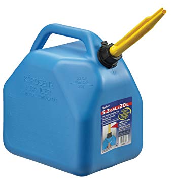 Bidon de kérosène bleu carré 5,3 gal avec bec verseur auto-ventilé