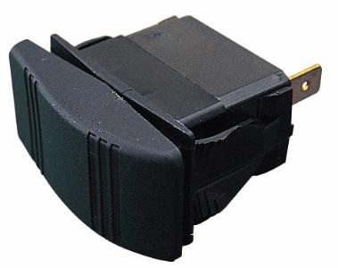 Rocker Switch, DPDT (On)-Off-(On) 7Blade 20A 12V Black