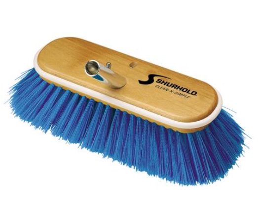Brosse pour terrasse, 25 cm, poils extra doux, bleue