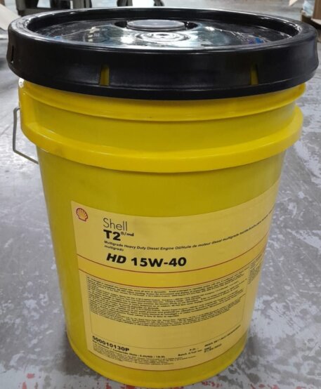 Huile moteur, SAE : 15W-40 Rotella T2, seau de 5 gallons