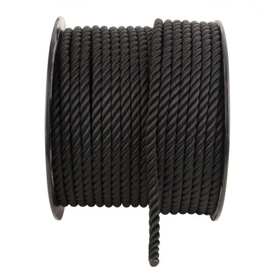 Twisted Line, Nylon 5/8" Black ApprxBLd: