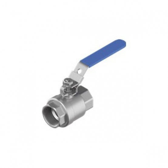 Vanne à bille, 3/4″, acier inoxydable, verrouillable, 2 pièces