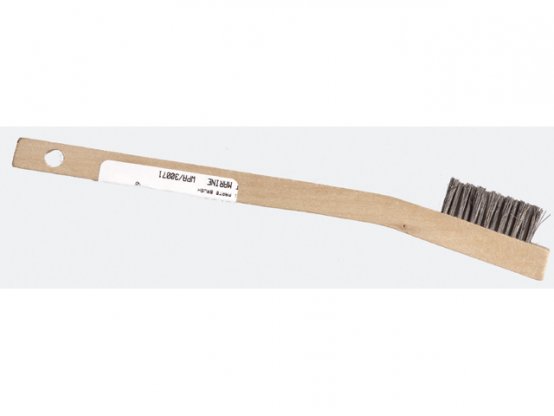 Brosse métallique, mini SS 1/2 x 1,5" avec manche en bois
